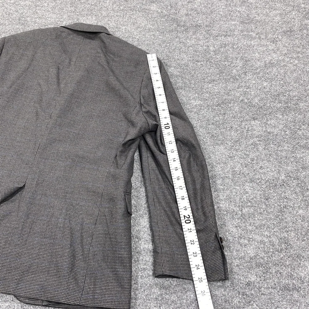 Chaps Blazer Mens 40R Gray Check Stretch‎ Sport Coat Two Button Lined Jacket